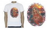 Camisa N. Srª. Aparecida - moldura de rosas c/ strass