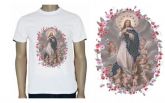 Camisa N.Srª. da Conceição - moldura de rosas c/  strass