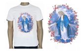 Camisa N. Srª. das Graças - muldura de rosas c/ strass